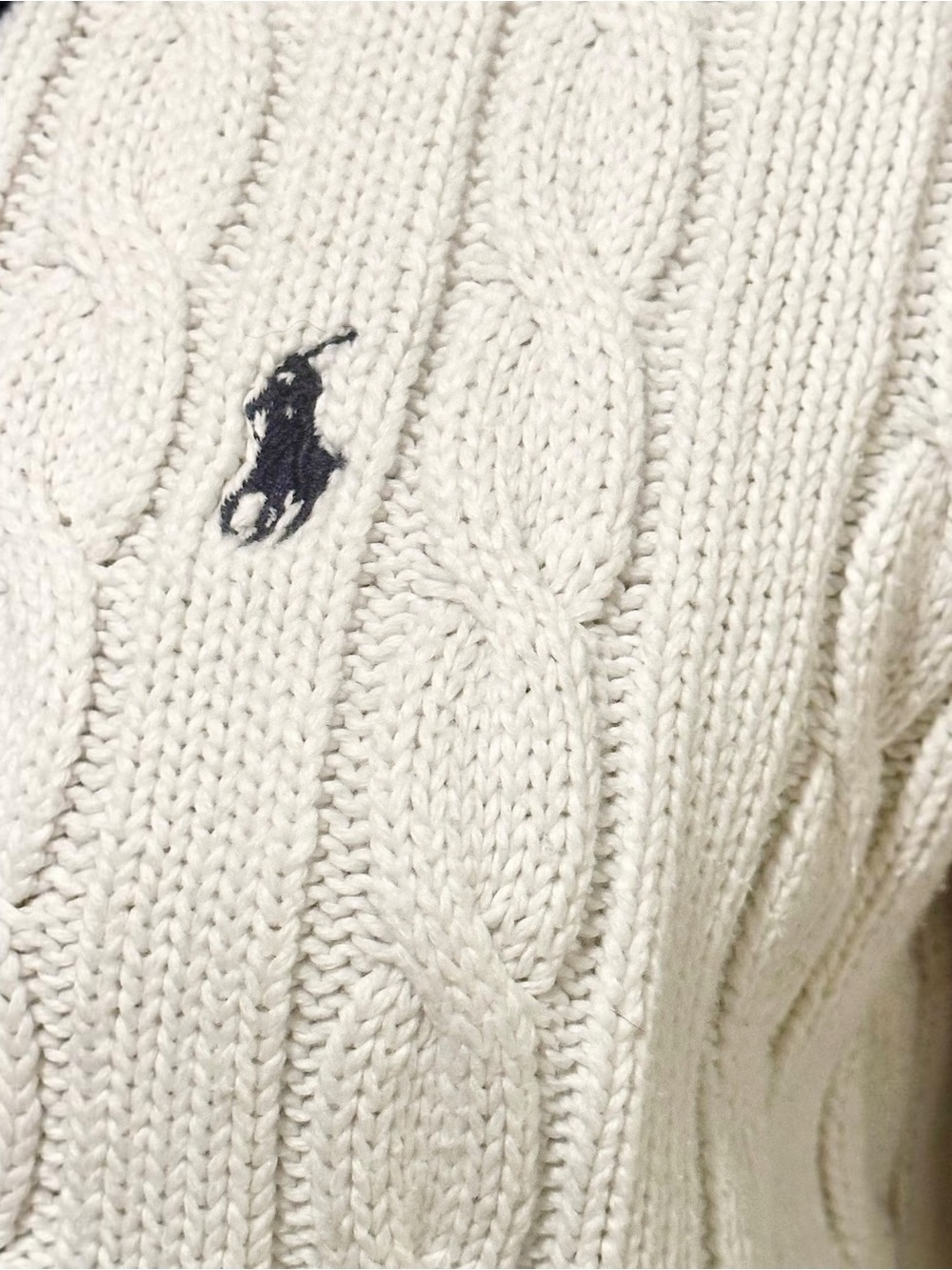 Vintage Ralph Lauren Sport Cable Knit Cricket Sweater M - Picture 3 of 9